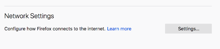 Firefox57 Network Options